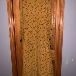 Mustard Kimono dress